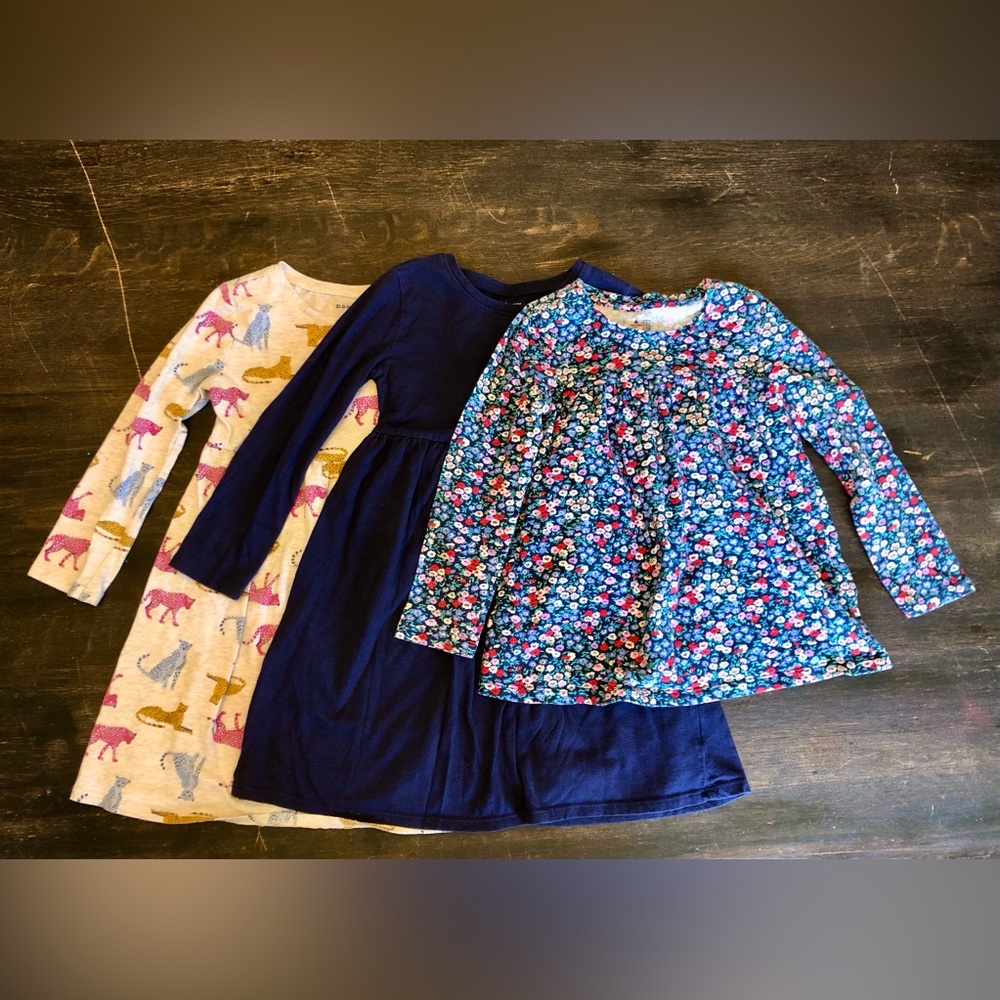 Old Navy and baby Gap long sleeve set: Dresses and top. Girls size 5.